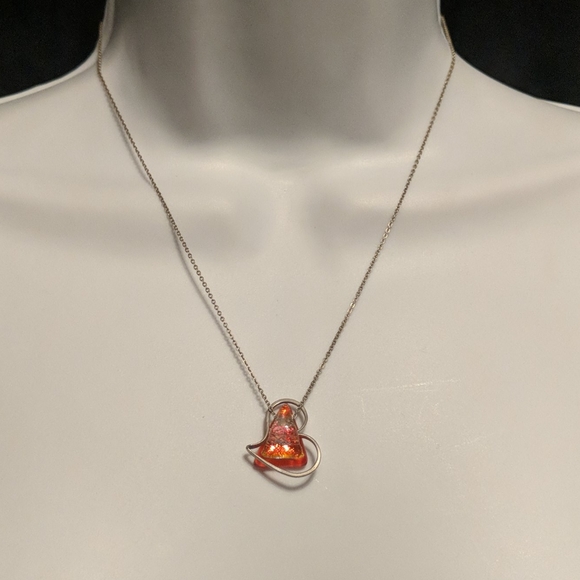 Unlisted Jewelry - Glass heart necklace